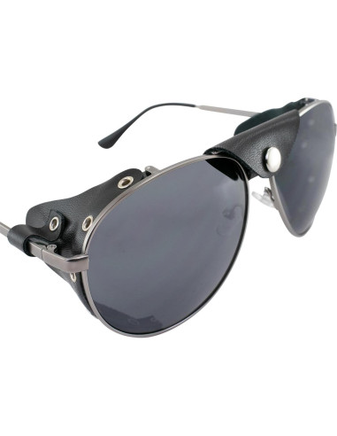 Gafas de sol para motocicleta Global Vision Aviator-3 con protectores de cuero