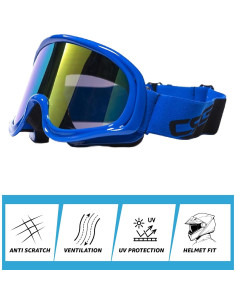 Gafas de Motociclismo CRG Sports ATV Anti-Niebla UV Ajustables 2