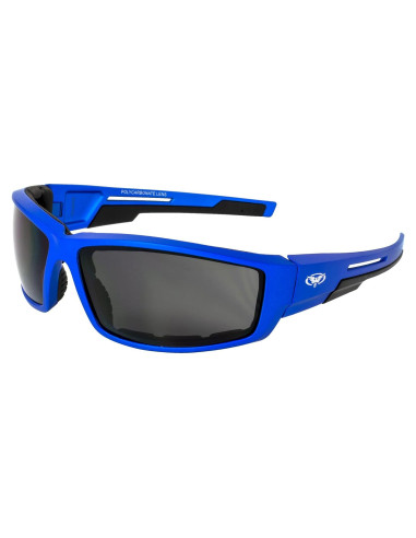 Gafas de montar Global Vision Sly, lentes ahumados, marco azul