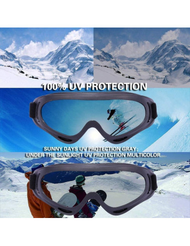 Gafas de Esquí Primera Elección UV 400 Rojo Transparente