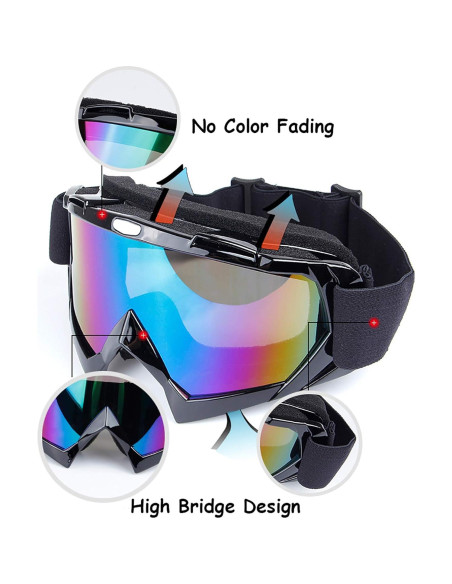 Gafas de Motocross June Sports KG31 Lente Azul Esqueleto Gafas de Motocross June Sports KG31 Lente Azul Esqueleto