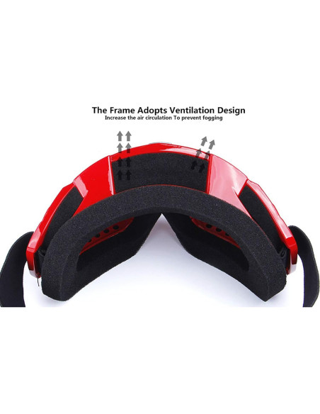 Gafas de Motocross June Sports KG31 Lente Azul Esqueleto Gafas de Motocross June Sports KG31 Lente Azul Esqueleto