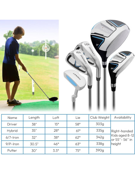 Juego de Golf para Niños A11N SPORTS 5 Piezas Diestros Juego de Golf para Niños A11N SPORTS 5 Piezas Diestros