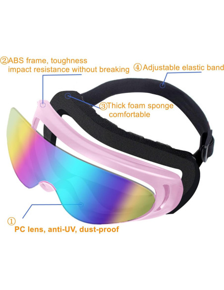 Gafas de Deporte LJDJ con Máscara Balaclava UV Unisex Gafas de Deporte LJDJ con Máscara Balaclava UV Unisex