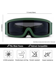 Gafas Tácticas SPOSUNE Anti Niebla con 3 Lentes Intercambiables 2