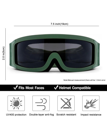Gafas Tácticas SPOSUNE Anti Niebla con 3 Lentes Intercambiables Gafas Tácticas SPOSUNE Anti Niebla con 3 Lentes Intercambiables