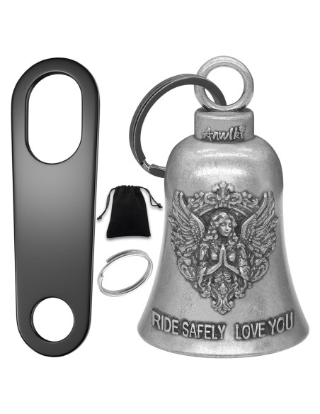 Campana de Suerte Guardian Ángel para Motocicleta con Accesorios Campana de Suerte Guardian Ángel para Motocicleta con Accesorios