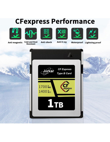 Tarjeta CFexpress Tipo B Jorkar 512GB Oro 1700MB/s