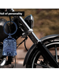 Campana de Motocicleta CYZBTBl 3D Acero Inoxidable Negra 2