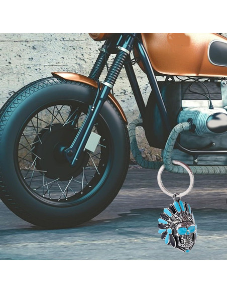 Campana de Motocicleta TEWAFOS Calavera Acero Inoxidable Campana de Motocicleta TEWAFOS Calavera Acero Inoxidable