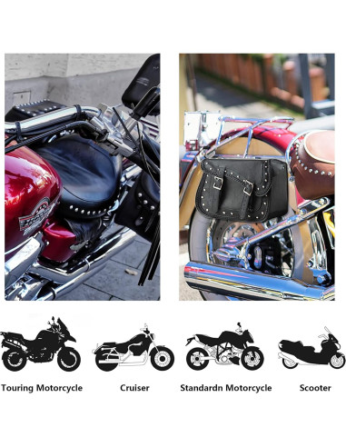 Bolsa de Sillón de Cuero GARGOYLE BELLS para Motocicleta 33x25.4cm