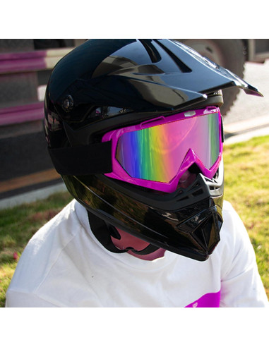 Gafas de Motocross CoPvner MotoGoggle08 UV400 Rosa