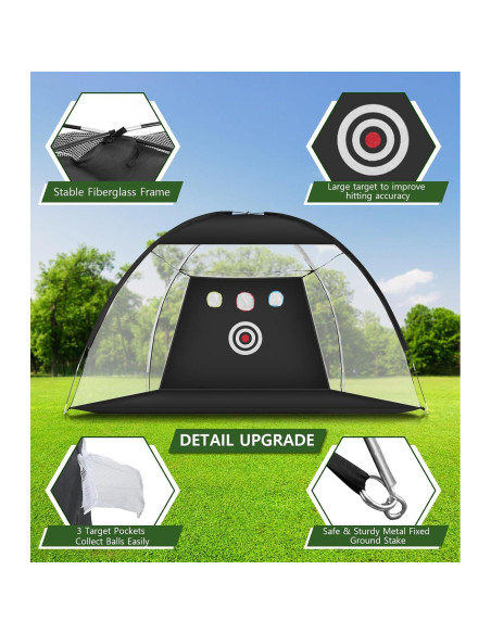 Red de Golf Guecar 3,05 x 2,13 m con Alfombrilla Tri-Turf Red de Golf Guecar 3,05 x 2,13 m con Alfombrilla Tri-Turf