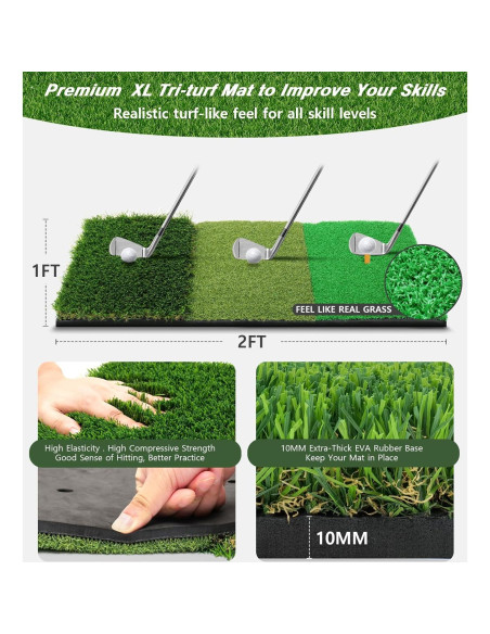 Red de Golf Guecar 3,05 x 2,13 m con Alfombrilla Tri-Turf Red de Golf Guecar 3,05 x 2,13 m con Alfombrilla Tri-Turf