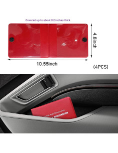 4 Portafolios de Registro y Seguro de Auto Suvnie - Rojo 2