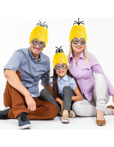 Conjunto de Disfraz 9PCS Beanie Amarillo Gafas Vintage Guantes Conjunto de Disfraz 9PCS Beanie Amarillo Gafas Vintage Guantes