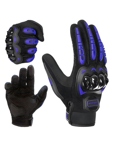 Guantes de Moto WOLHPE con Pantalla Táctil - Unisex Azul