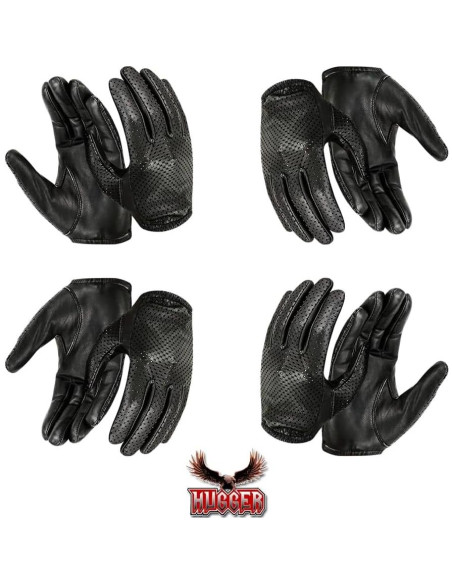 Guantes de Motocicleta Hugger, Cuero Impermeable, Talla Grande Guantes de Motocicleta Hugger, Cuero Impermeable, Talla Grande
