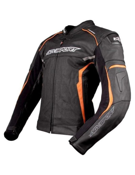 Chaqueta de motocicleta de cuero AGVSPORT Aragon CE Nivel 2 - Talla 44 Chaqueta de motocicleta de cuero AGVSPORT Aragon CE Nivel 2 - Talla 44