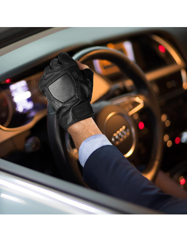 Guantes sin Dedos de Cuero Genuino Accmor para Ciclismo