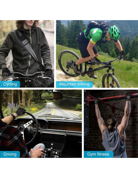 Guantes sin Dedos de Cuero Genuino Accmor para Ciclismo Guantes sin Dedos de Cuero Genuino Accmor para Ciclismo