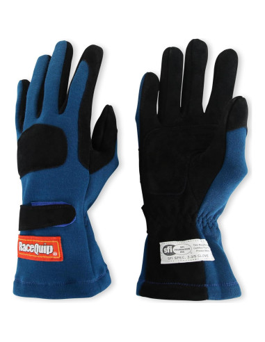 Guantes de Conducción RaceQuip 355 SFI 3.3/5 - Azul - Pequeño