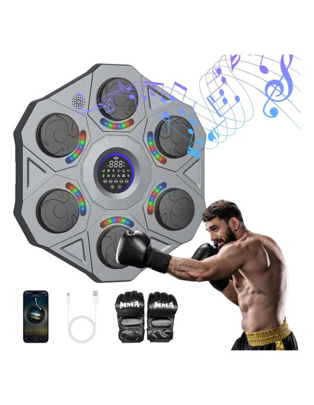 Máquina de Boxeo Musical Ayovoch QJ-05 con Guantes y Bluetooth Máquina de Boxeo Musical Ayovoch QJ-05 con Guantes y Bluetooth