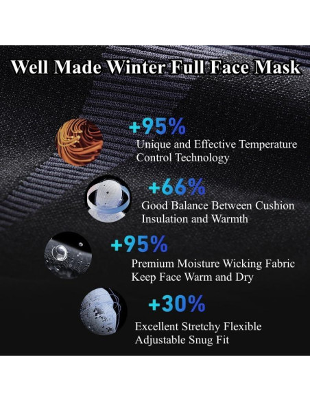 Balaclava de Esquí Térmica JJZS para Climas Fríos - Unisex Balaclava de Esquí Térmica JJZS para Climas Fríos - Unisex