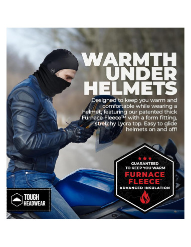Calentador de Cuello Balaclava Tough - Forro Polar Negro