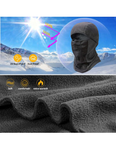 Mascarilla Balaclava Térmica para Esquí y Motocicleta - Negro 2