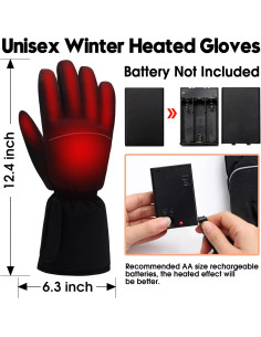 Guantes Calentados Eléctricos IFWATER Unisex Impermeables Grande 2