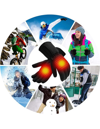 Guantes Calentados Eléctricos IFWATER Unisex Impermeables Grande