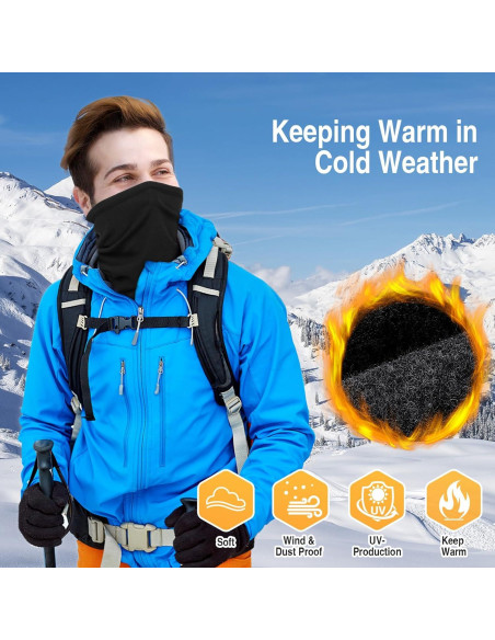 Gaiters de Cuello de Invierno LUOLIIL - 2 Piezas Unisex, Forro Polar Gaiters de Cuello de Invierno LUOLIIL - 2 Piezas Unisex, Forro Polar