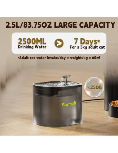 Dispensador Automático de Comida y Agua Yowmoft 3L
