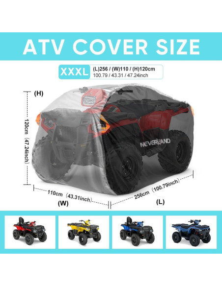 Funda ATV NEVERLAND XXXL Impermeable Universal para Cuatrimoto Funda ATV NEVERLAND XXXL Impermeable Universal para Cuatrimoto