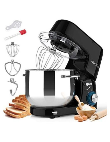 Batidora de pie KUCCU 8.5L 660W 6 velocidades negra