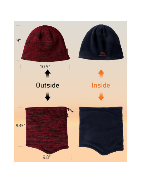 Conjunto Gorro y Bufanda Infinita Lvaiz Unisex Rojo Azul Conjunto Gorro y Bufanda Infinita Lvaiz Unisex Rojo Azul