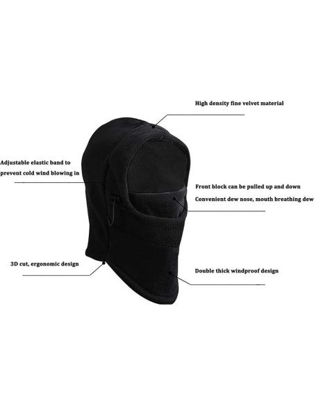 Máscara Balaclava Unisex HIG - Invierno Ajustable y A Prueba de Viento Máscara Balaclava Unisex HIG - Invierno Ajustable y A Prueba de Viento