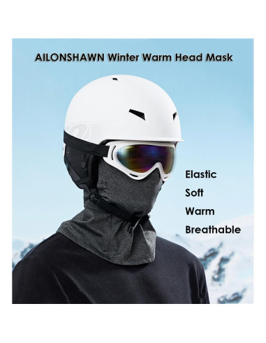 Máscara de Esquí Balaclava Unisex Negra para Clima Frío