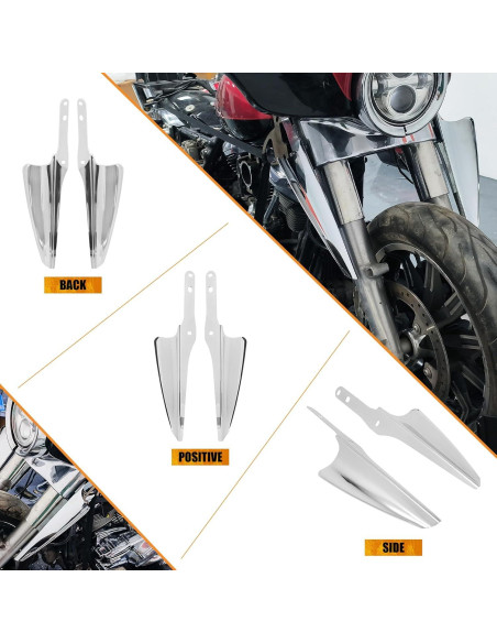 Deflectores de Viento Cromo HCmotorku para Harley 1995-2024 Deflectores de Viento Cromo HCmotorku para Harley 1995-2024