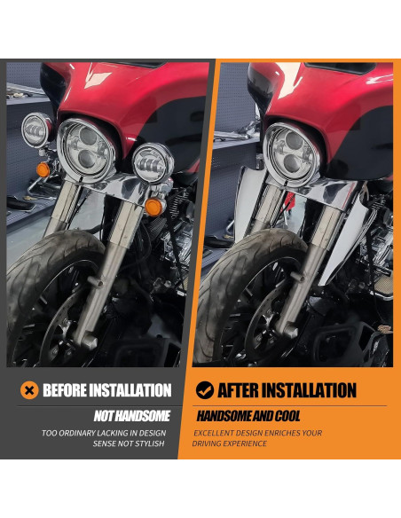 Deflectores de Viento Cromo HCmotorku para Harley 1995-2024 Deflectores de Viento Cromo HCmotorku para Harley 1995-2024
