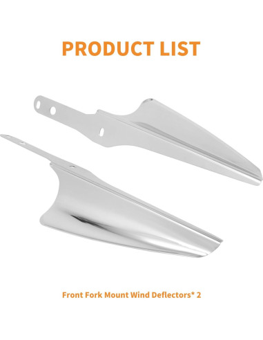 Deflectores de Viento Cromo HCmotorku para Harley 1995-2024