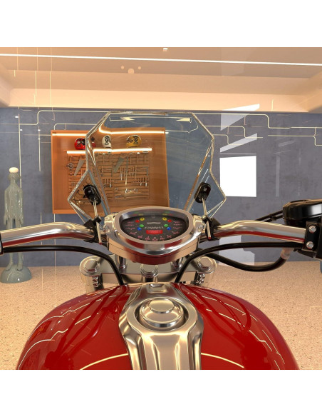 Parabrisas Universal Ajustable Areyourshop para Motocicleta 22-28MM Parabrisas Universal Ajustable Areyourshop para Motocicleta 22-28MM