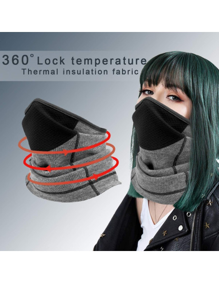 Bufanda Calentadora de Cuello Snood Gris - Multifuncional Invierno Bufanda Calentadora de Cuello Snood Gris - Multifuncional Invierno