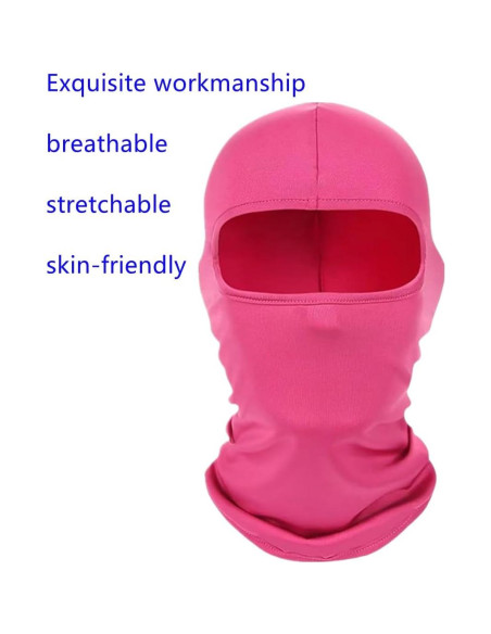 Balaclava Esquí Protección UV Rojo Rosa Unisex 20.1x15cm Balaclava Esquí Protección UV Rojo Rosa Unisex 20.1x15cm