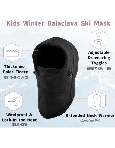 Gorro Balaclava Infantil Azarxis Forro Polar Ajustable