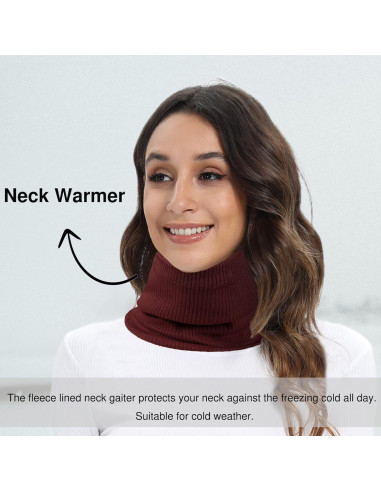 Calentador de Cuello Polar Unisex Burdeos - Gaiter Invierno