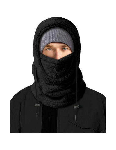 Mascarilla Balaclava de Forro Polar para Hombres y Mujeres - Negro