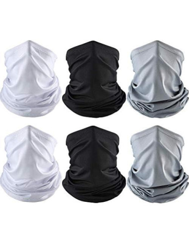 Bufanda Gaiter de Cuello para Hombres - 6 Piezas UV Verano