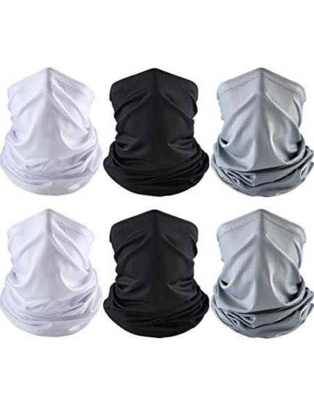 Bufanda Gaiter de Cuello para Hombres - 6 Piezas UV Verano Bufanda Gaiter de Cuello para Hombres - 6 Piezas UV Verano